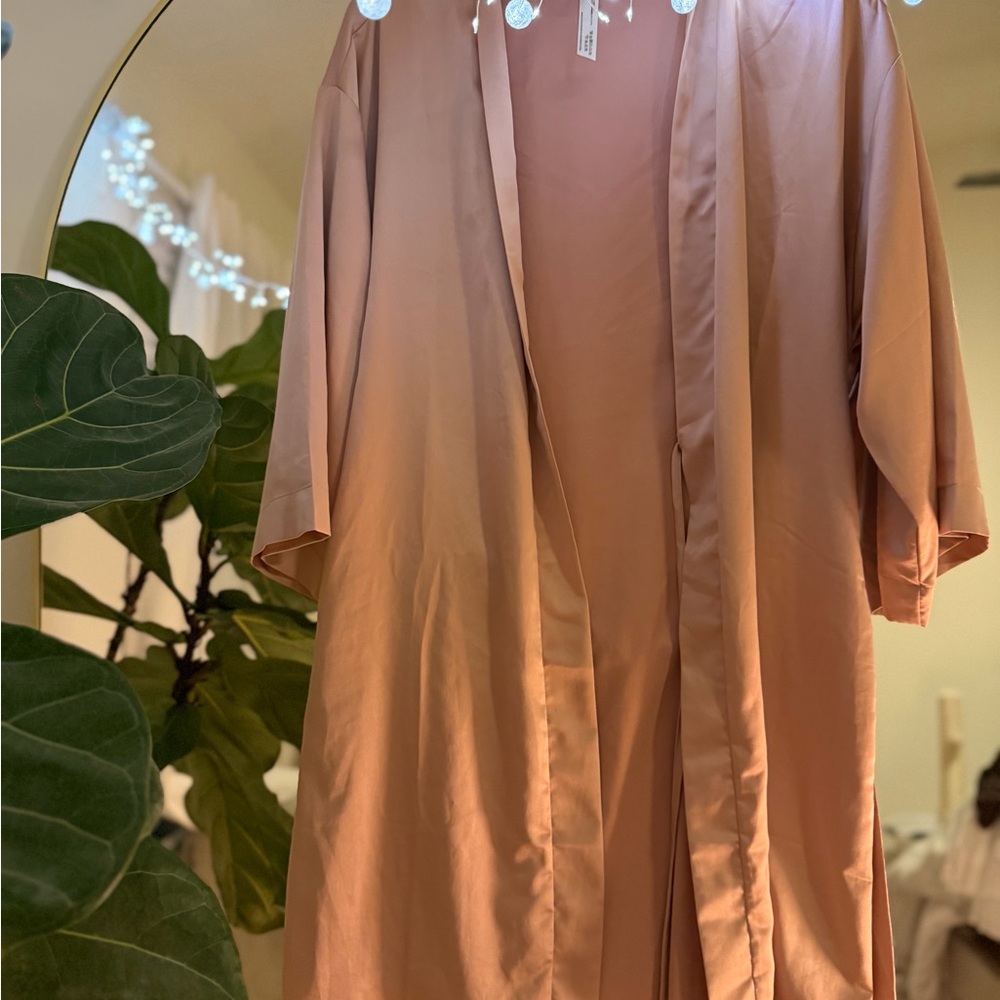 Flora Nikrooz Pink Satin Robe